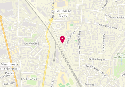 Plan de Agence d'Architecture Voyelles, 7 impasse Louis Eychenne, 31200 Toulouse