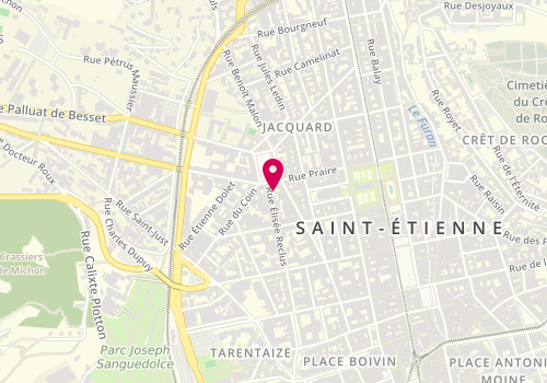 Plan de Aast-Etienne, 1 Rue Elisée Reclus, 42000 Saint-Étienne
