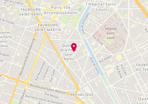 Plan de A 19 Architecture, 57 Rue de Lancry, 75010 Paris