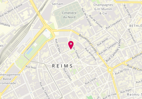 Plan de Gissinger + Tellier architectes, 11 Rue Albert Réville, 51100 Reims