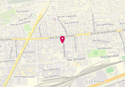 Plan de LEFEBVRE Emmanuel Luc Sylvain, 57 Rue Berthelot, 76600 Le Havre