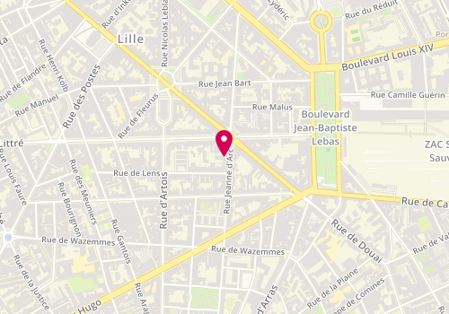 Plan de FaceB, 76 Rue Jeanne d'Arc, 59000 Lille