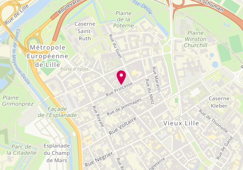 Plan de Agence Nathalie T'Kint, 50 Rue Princesse, 59000 Lille